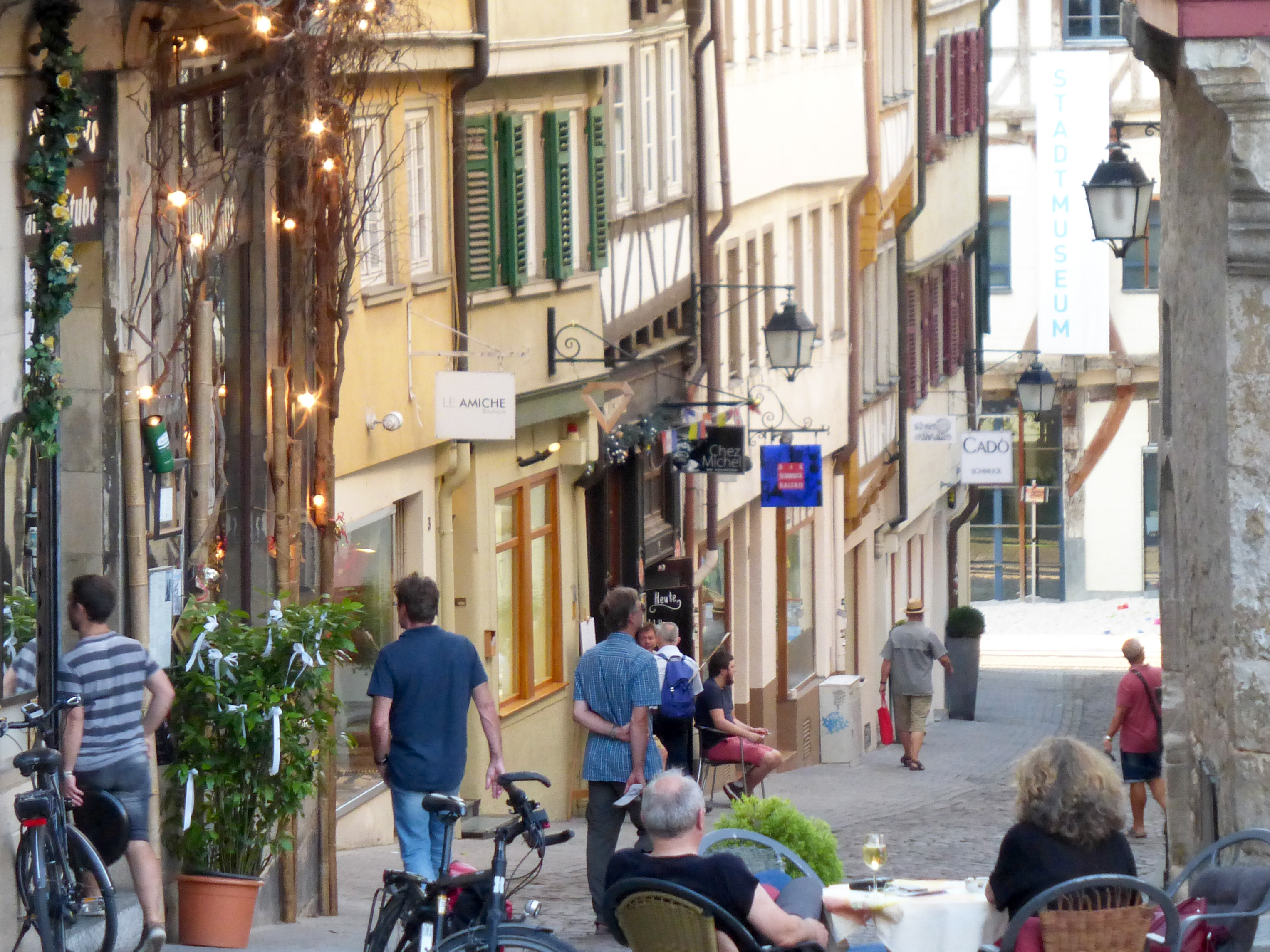 Photo of a street lively street in Tübingen